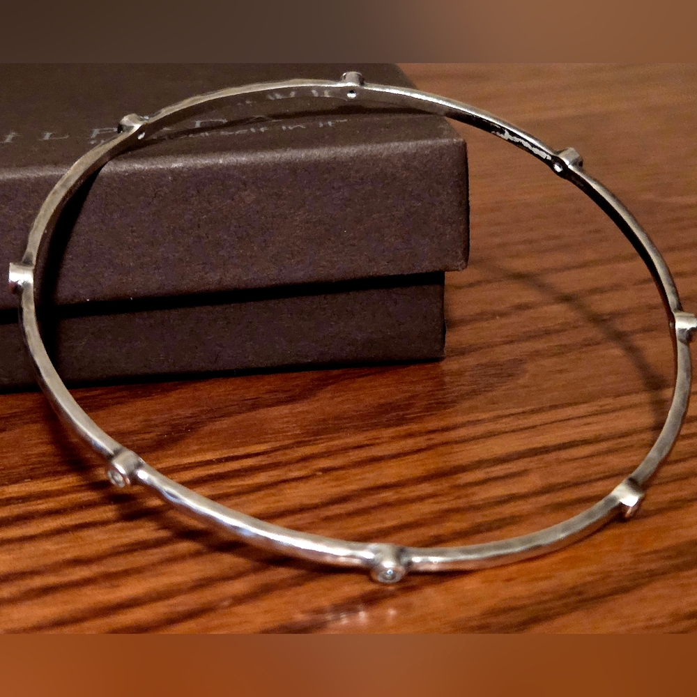 Silpada Sterling Silver & Zirconia Bangle Bracelet - Picture 2 of 7